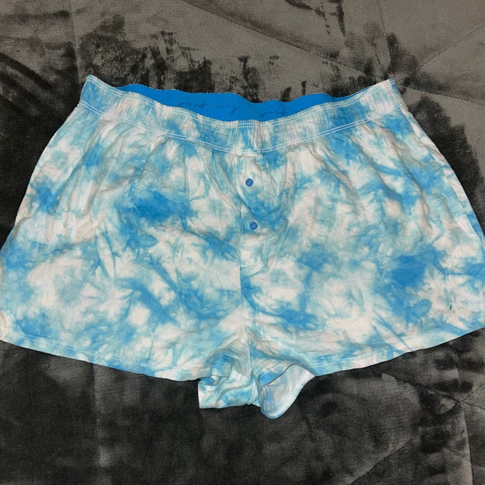 PINK tie die sleep shorts